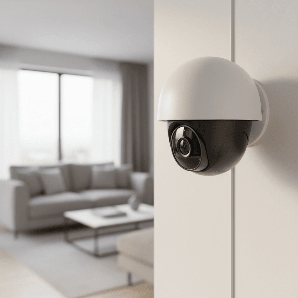 Security camera setup inside a commercial space